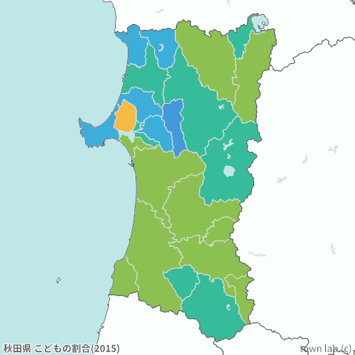 秋田県 こどもの割合