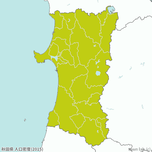 秋田県 人口密度