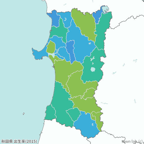 秋田県 出生率