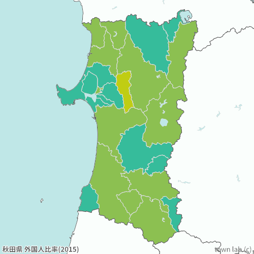 秋田県 外国人比率