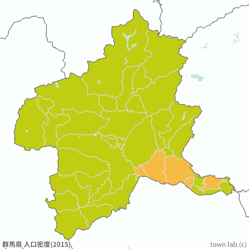 群馬県 人口密度