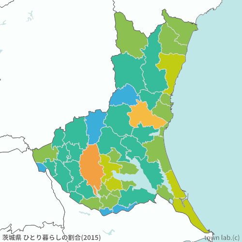茨城県 ひとり暮らしの割合