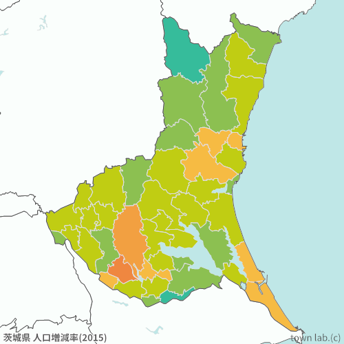 茨城県 人口増減率