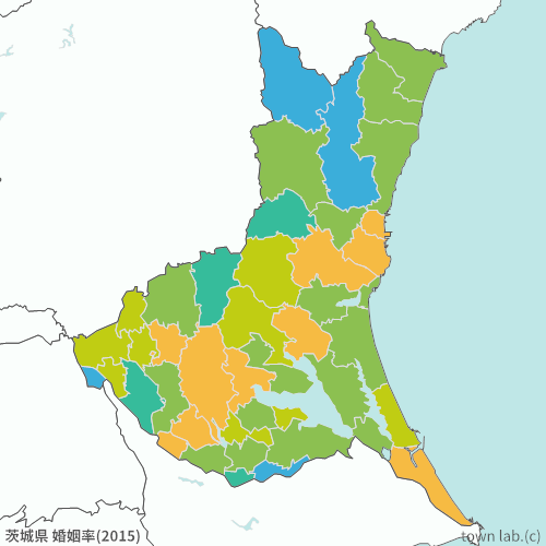 茨城県 婚姻率