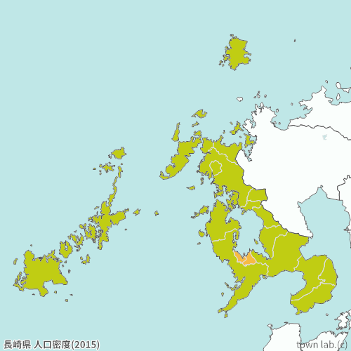 長崎県 人口密度