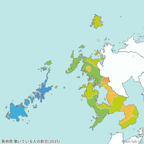 長崎県 働いている人の割合