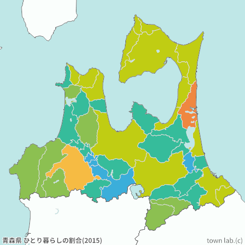 青森県 ひとり暮らしの割合