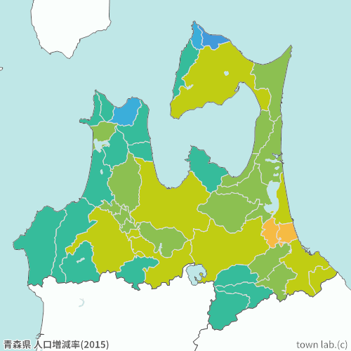 青森県 人口増減率
