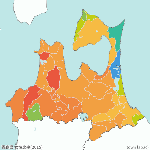 青森県 女性比率