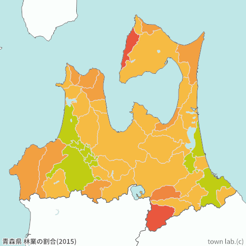 青森県 林業の割合