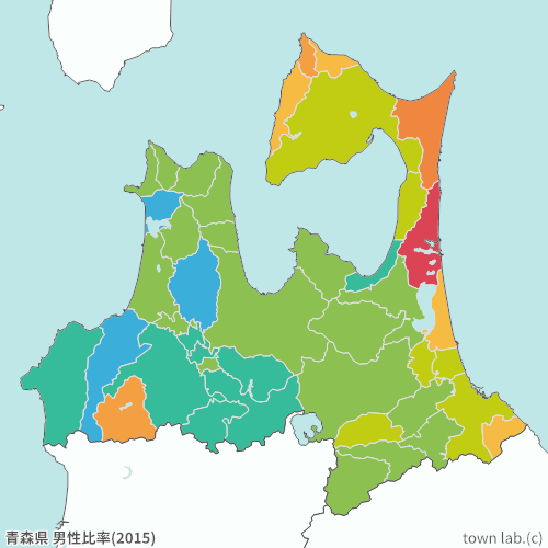 青森県 男性比率