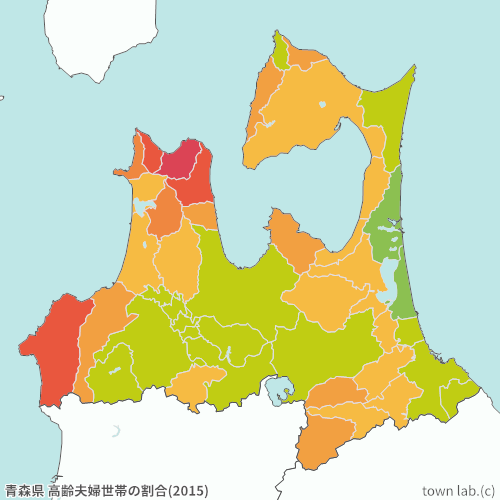 青森県 高齢夫婦世帯の割合