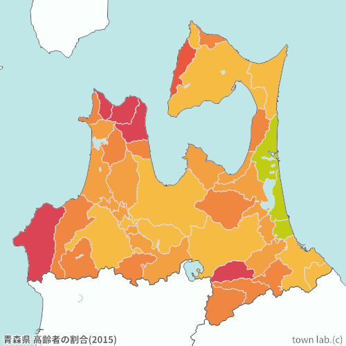青森県 高齢者の割合