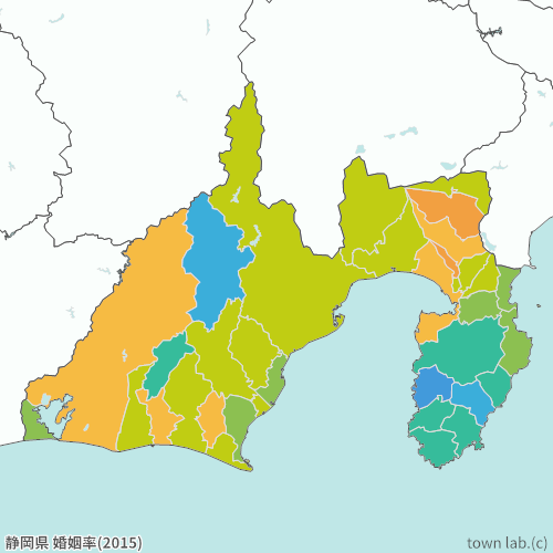 静岡県 婚姻率