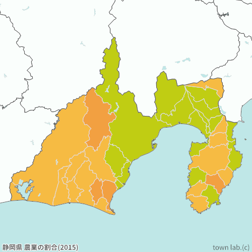 静岡県 農業の割合