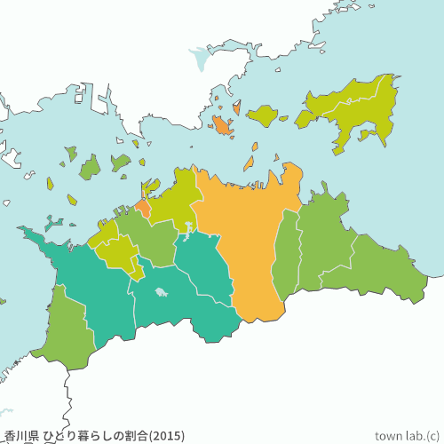 香川県 ひとり暮らしの割合