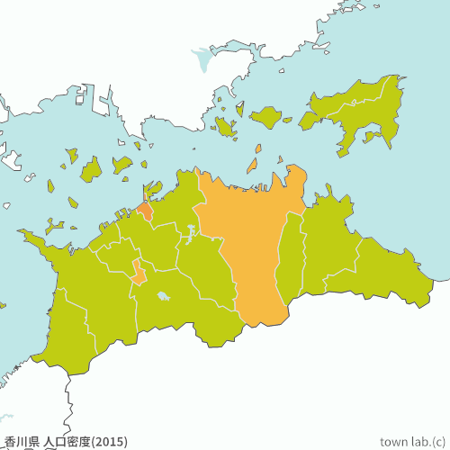 香川県 人口密度
