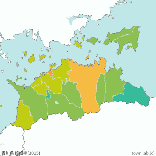 香川県 婚姻率