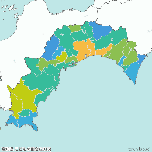 高知県 こどもの割合