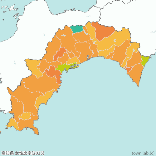 高知県 女性比率