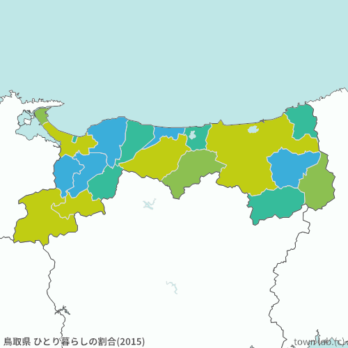 鳥取県 ひとり暮らしの割合