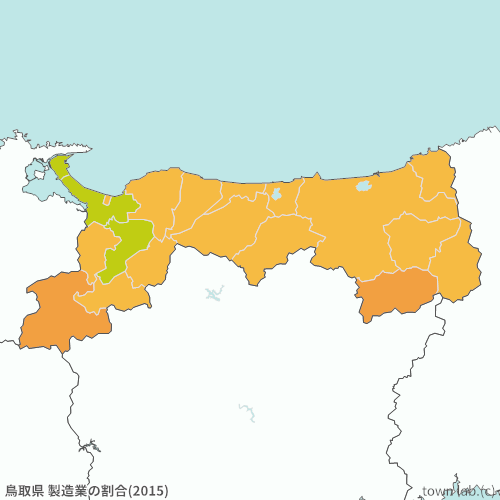 鳥取県 製造業の割合