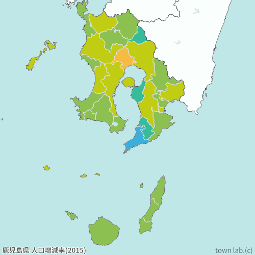 鹿児島県 人口増減率