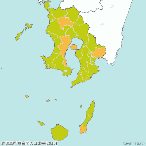 鹿児島県 昼夜間人口比率